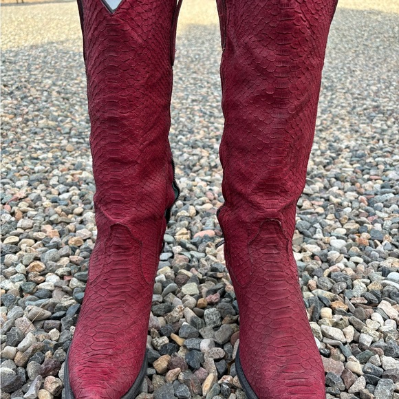 Corral red python boots - Picture 3 of 6